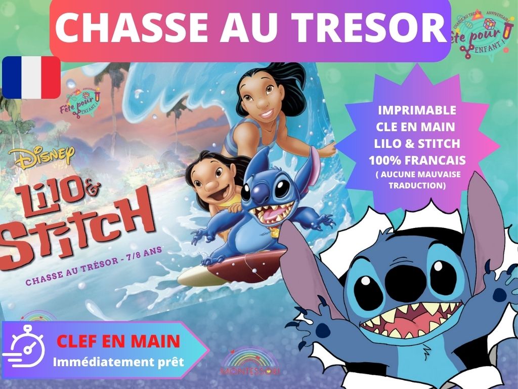 chasse au tresor lilo et stitch enfant 5 6 7 8 9 10 ans