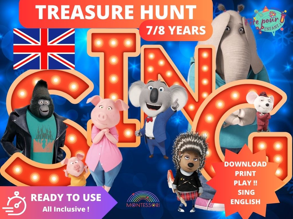 Treasure hunt  SING - Fete pour enfant