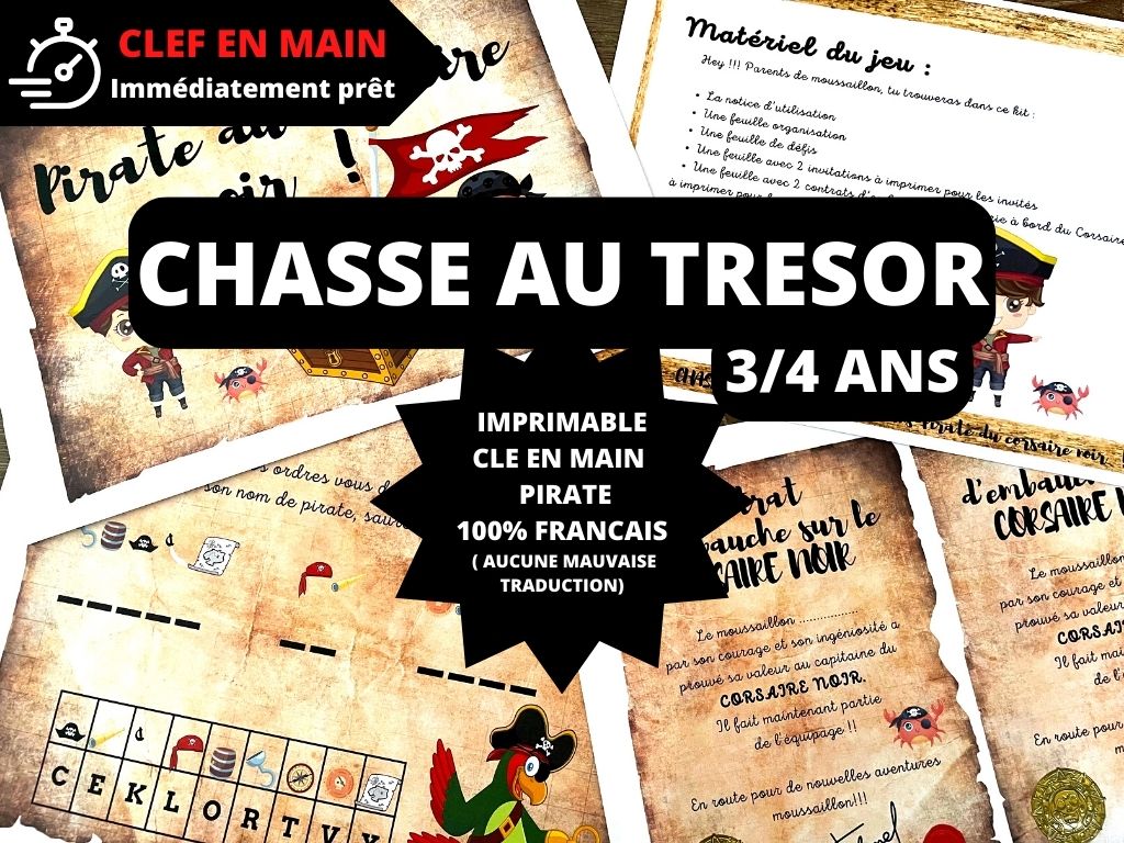 Chasse au trésor Pirate - Fete pour enfant