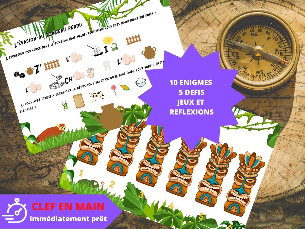 Chasse au trésor Aventurière - Fete pour enfant