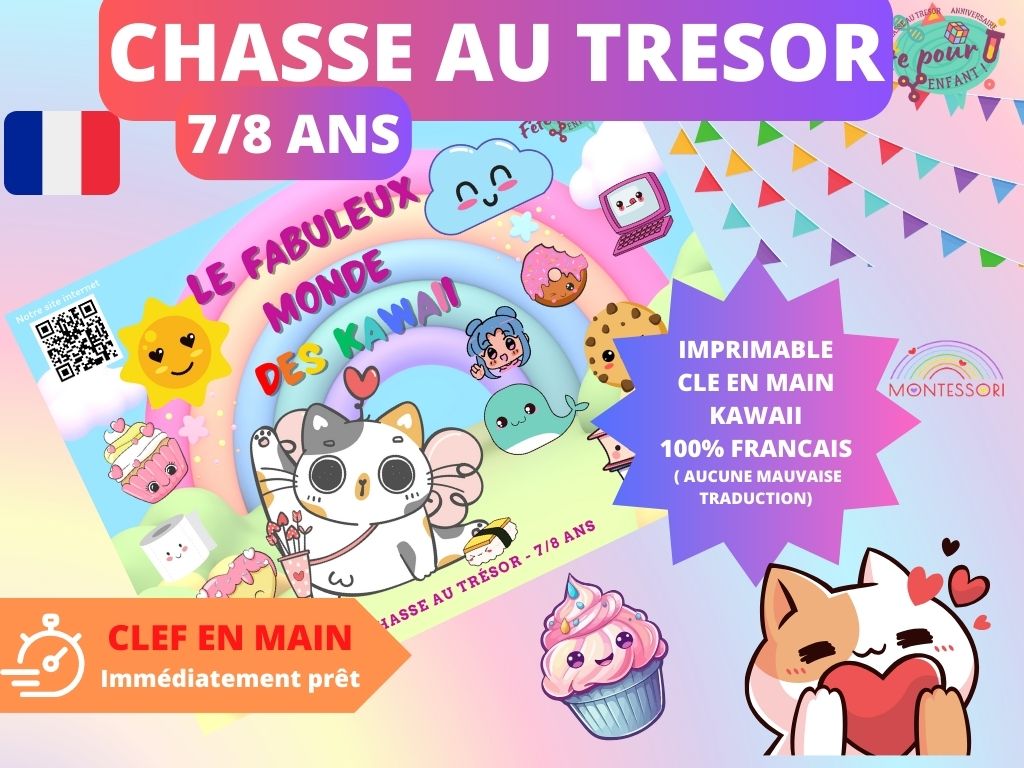 Chasse au trésor Kawaii - Fete pour enfant
