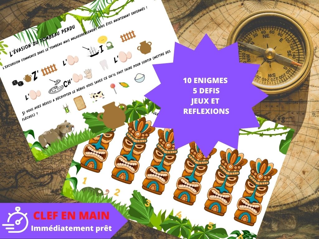 Chasse au trésor Aventurier - Fete pour enfant