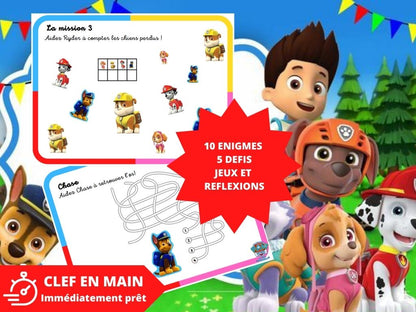 Chasse au trésor Chase et ses amis pompiers et policiers - Fete pour enfant