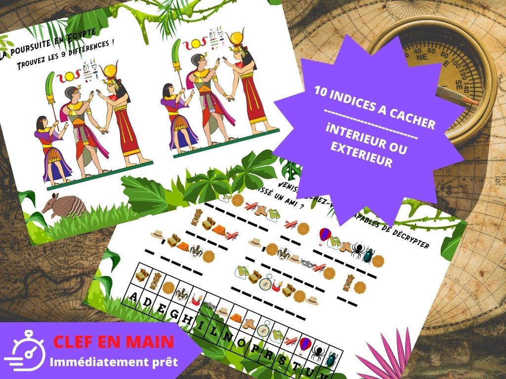 Chasse au trésor Aventurière - Fete pour enfant