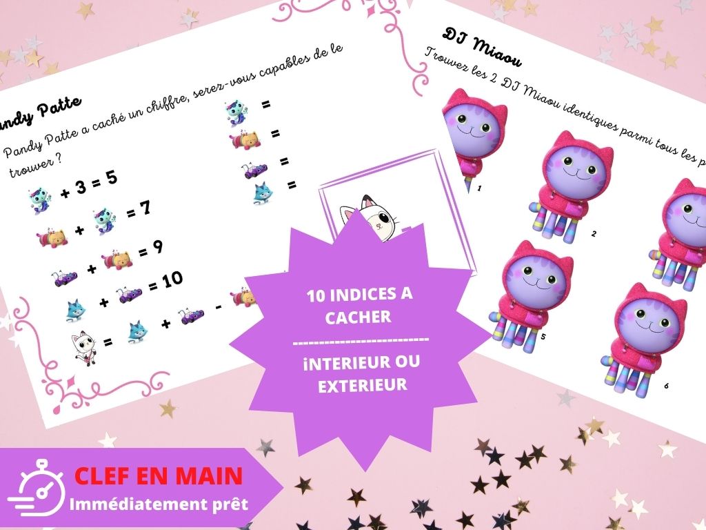Chasse au trésor Petit chat - Fete pour enfant