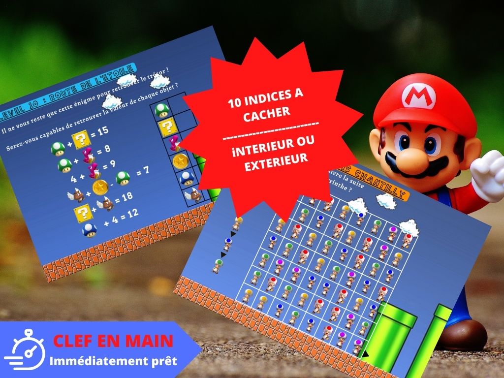 Chasse au trésor MARIO - Fete pour enfant