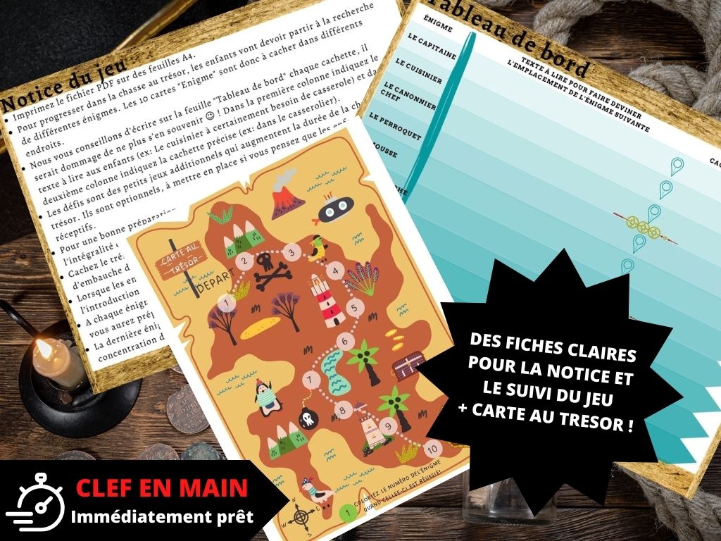 Chasse au trésor Pirate - Fete pour enfant