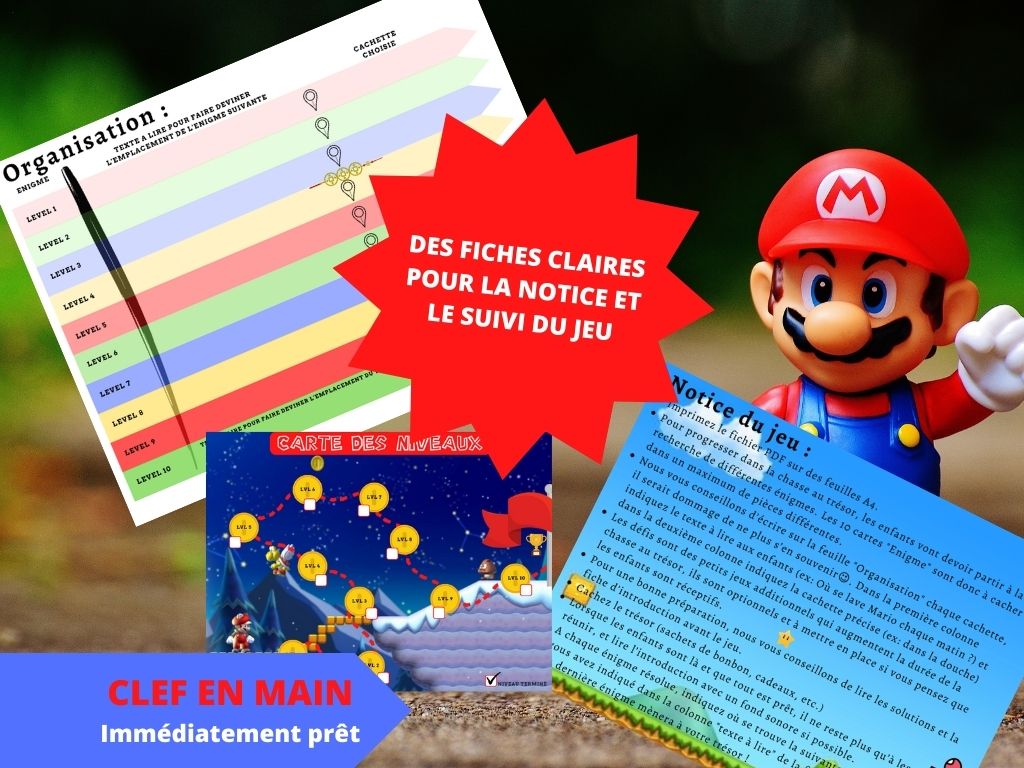 Chasse au trésor MARIO - Fete pour enfant