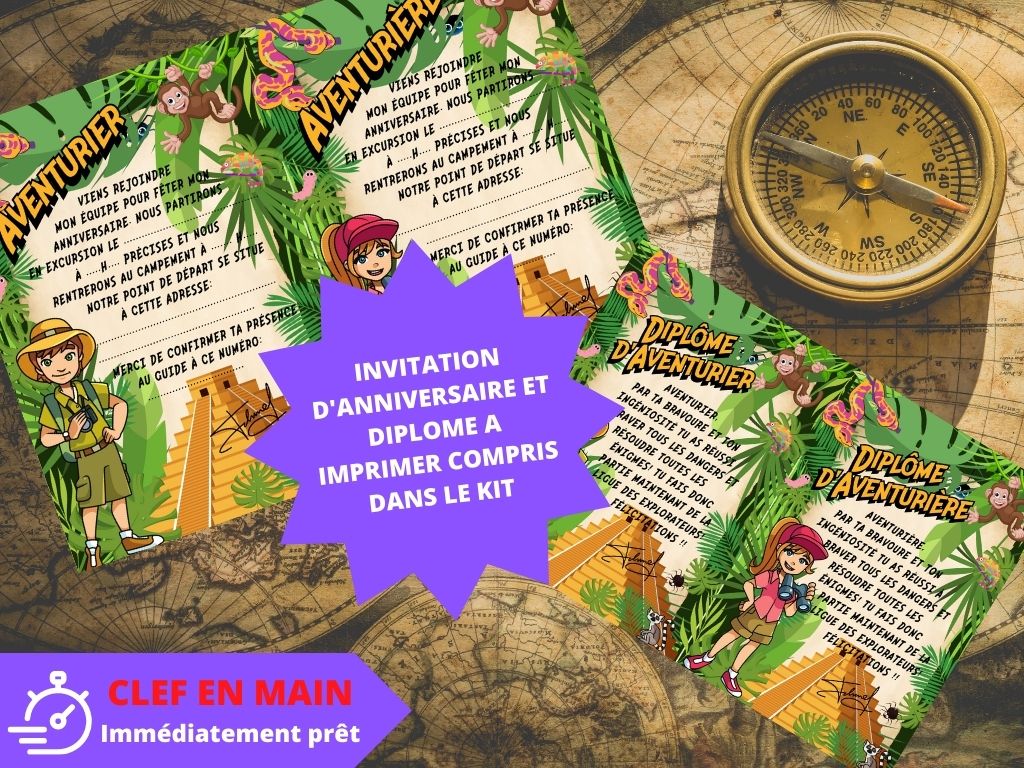 Chasse au trésor Aventurière - Fete pour enfant