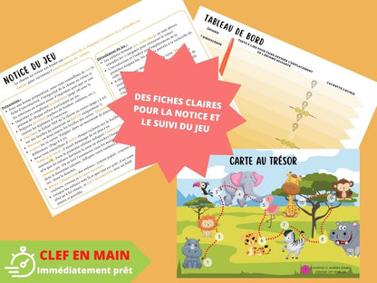 Chasse au trésor Les animaux de la Savane - Fete pour enfant