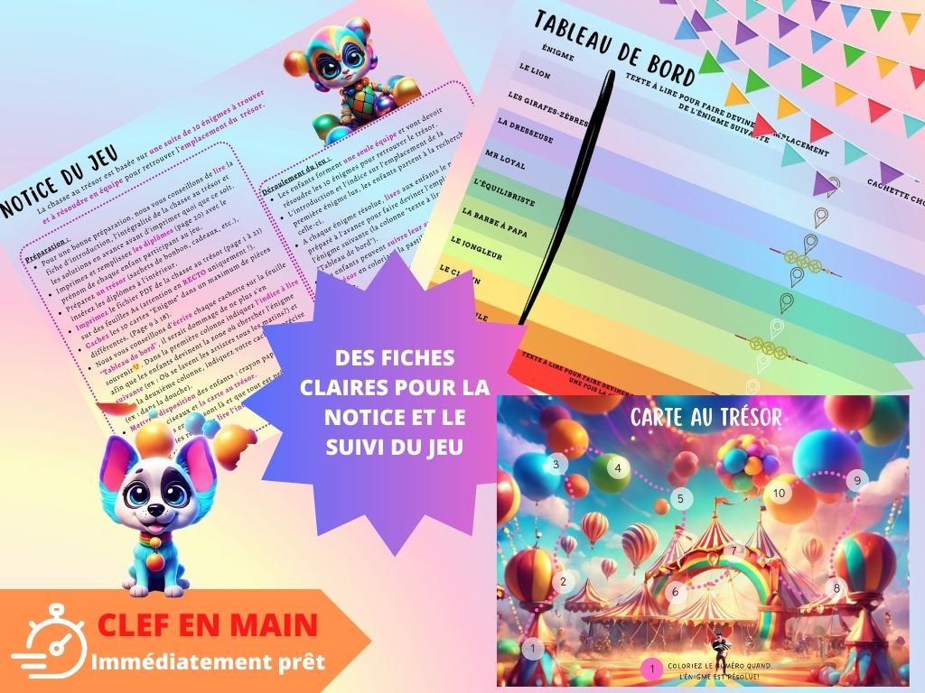 Chasse au trésor Cirque Arc En Ciel - Fete pour enfant