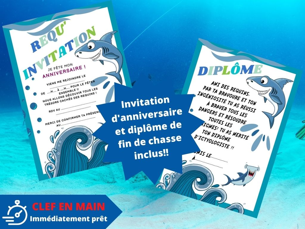 Chasse au trésor Requin - Fete pour enfant