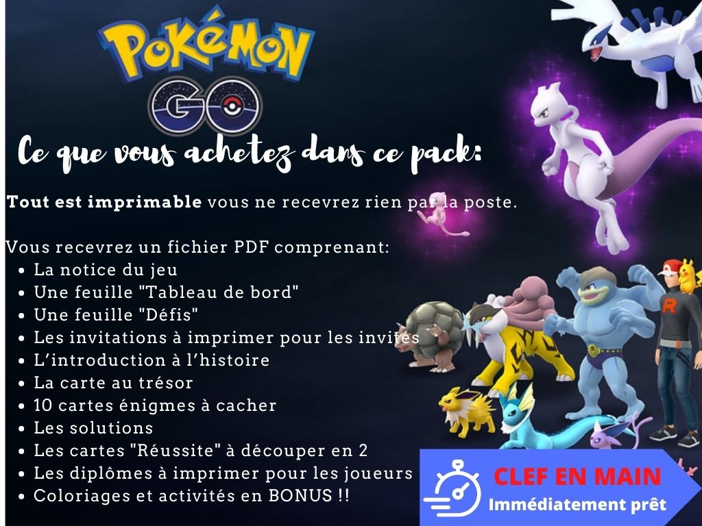 Chasse au trésor Poké - Fete pour enfant