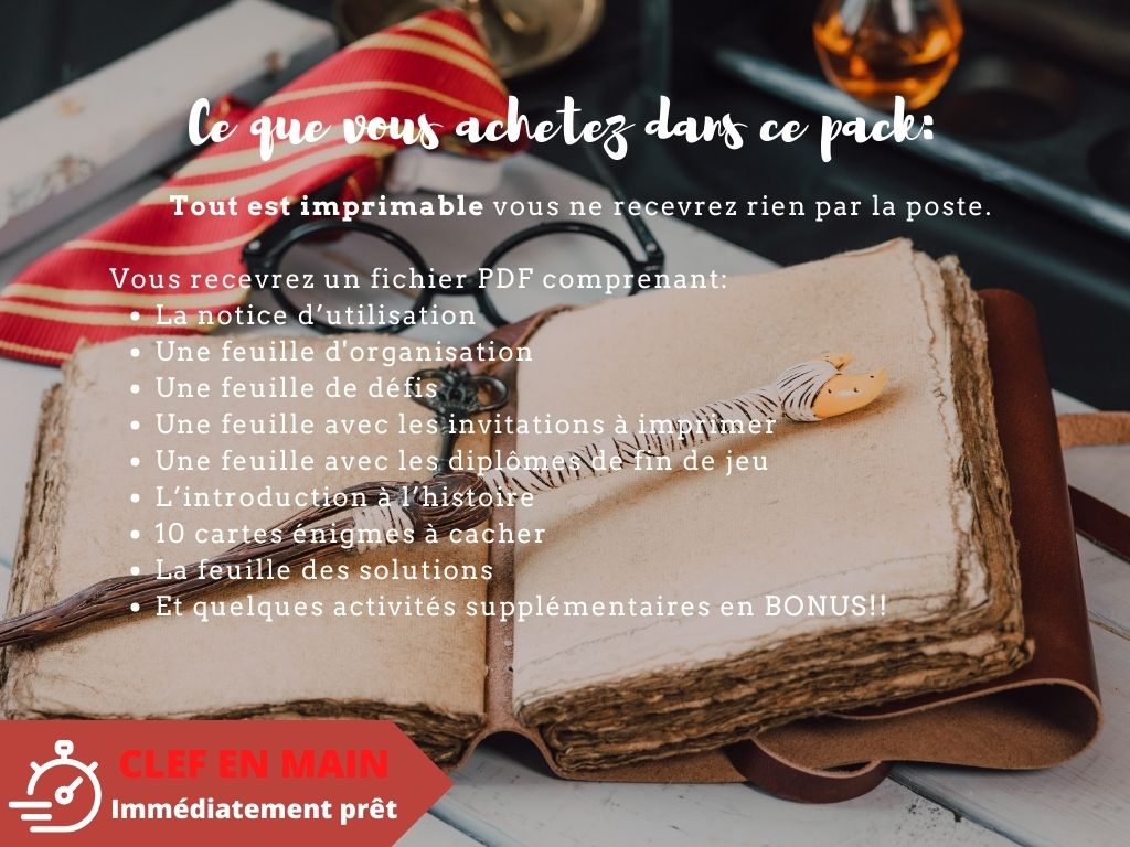Chasse au trésor Harry - Fete pour enfant