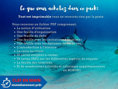 Chasse au trésor Requin - Fete pour enfant
