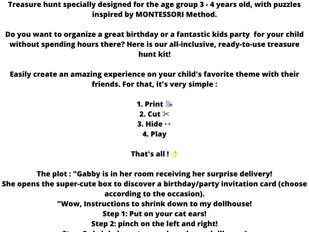 Treasure hunt  SING - Fete pour enfant