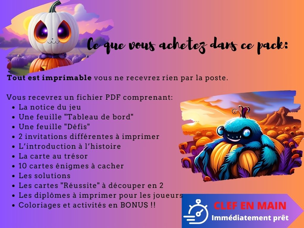 Chasse au trésor Halloween - Fete pour enfant