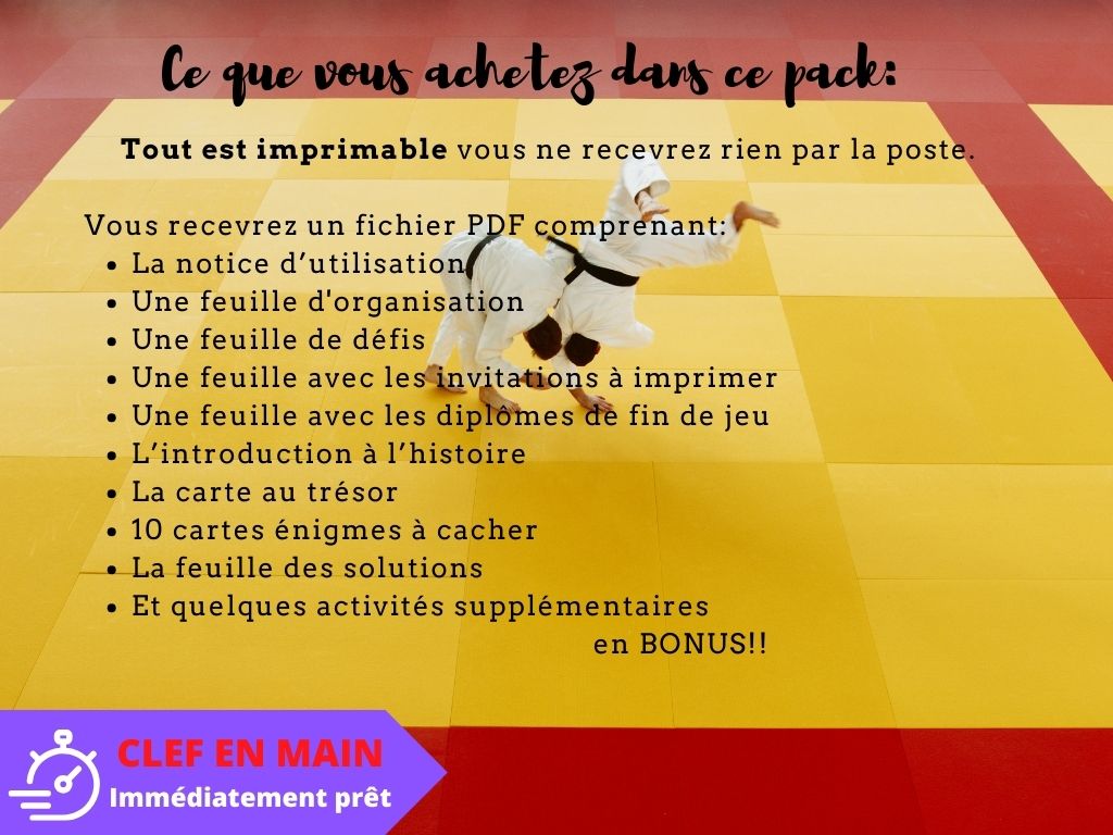 Chasse au trésor Judo - Fete pour enfant