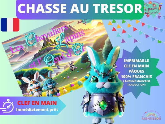 Chasse au trésor Chevaliers Lapins pour PÂQUES - Fete pour enfant