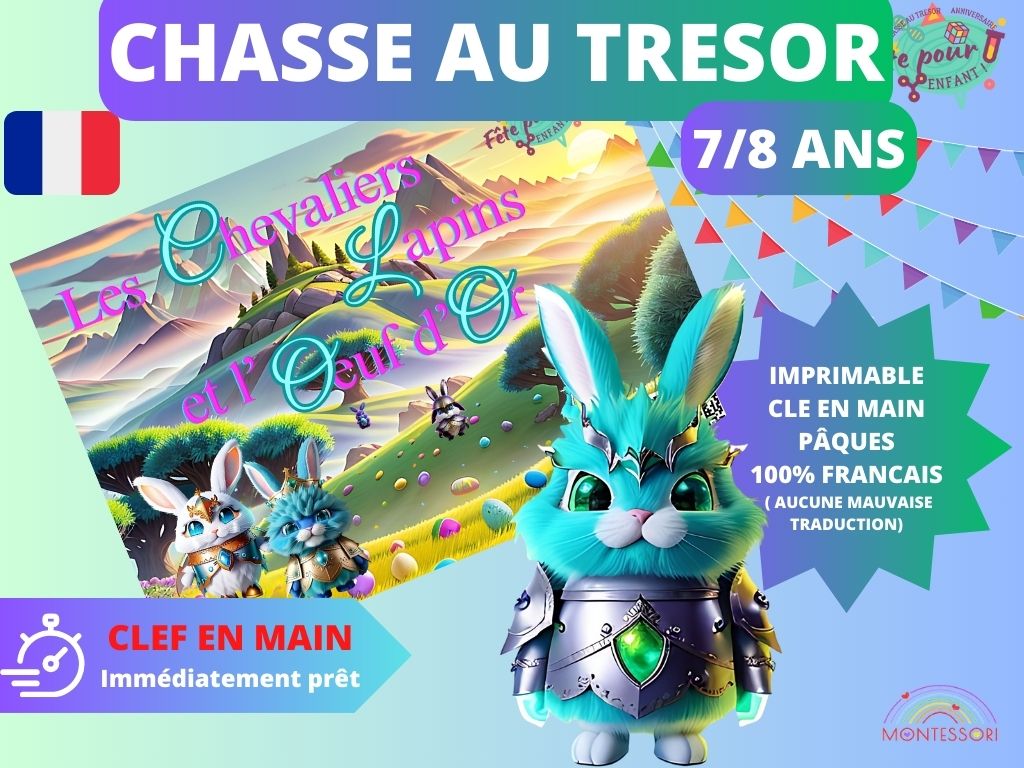Chasse au trésor Chevaliers Lapins pour PÂQUES - Fete pour enfant