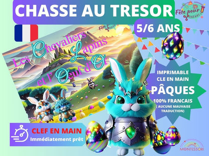 Chasse au trésor Chevaliers Lapins pour PÂQUES - Fete pour enfant
