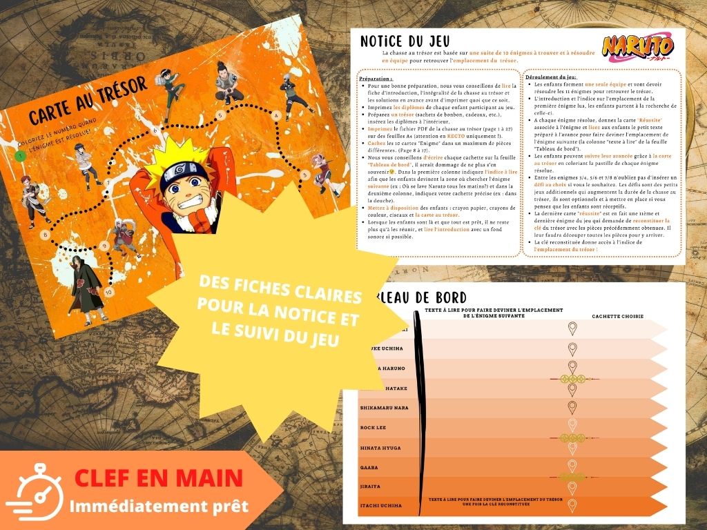 Chasse au trésor Naruto - Fete pour enfant
