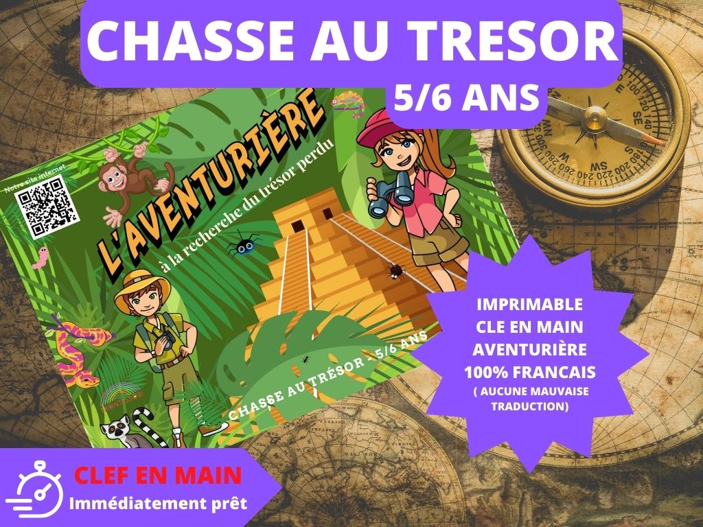 Chasse au trésor Aventurière - Fete pour enfant