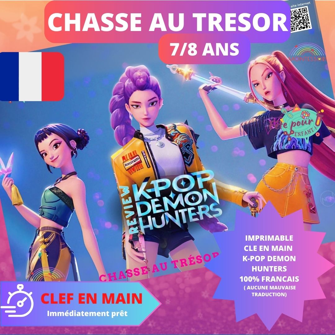 Chasse au trésor K-POP Demon Hunters - Fete pour enfant