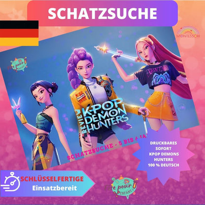 K-POP Demon Hunters Schatzuche - Fete pour enfant