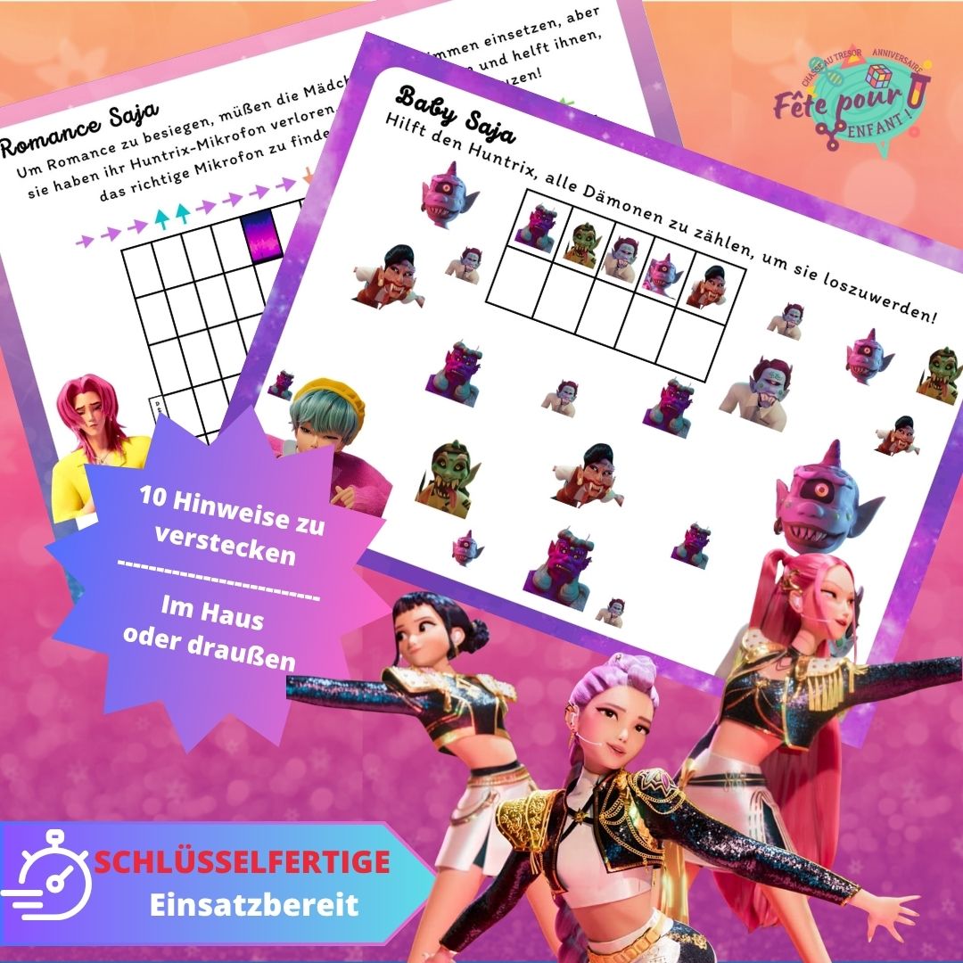 K-POP Demon Hunters Schatzuche - Fete pour enfant