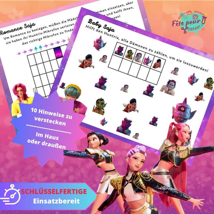 K-POP Demon Hunters Schatzuche - Fete pour enfant