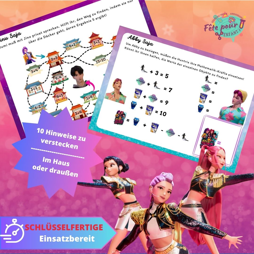 K-POP Demon Hunters Schatzuche - Fete pour enfant