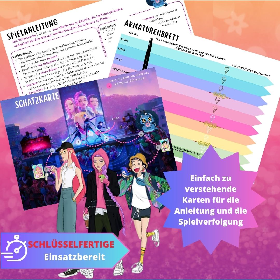 K-POP Demon Hunters Schatzuche - Fete pour enfant