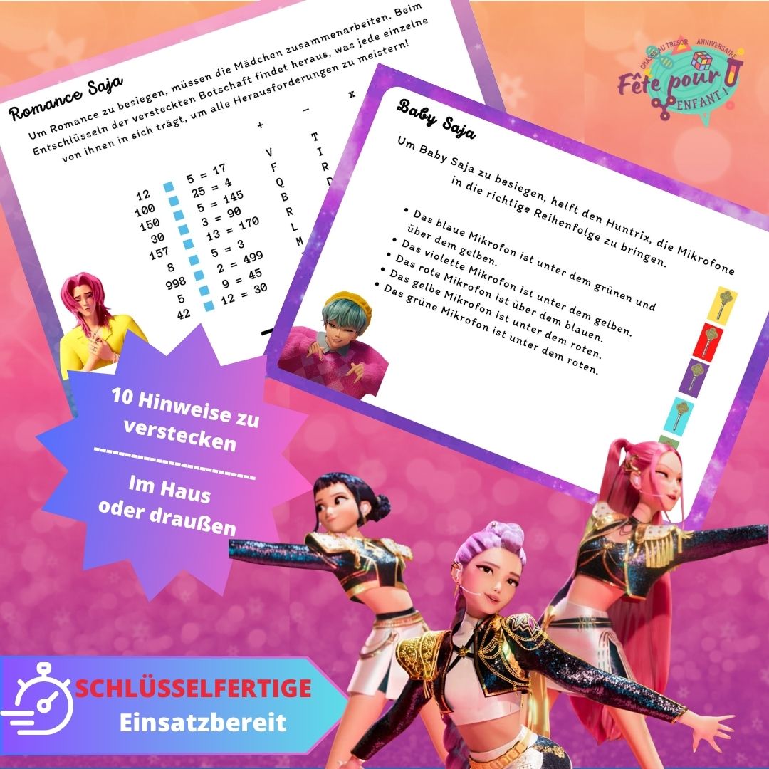 K-POP Demon Hunters Schatzuche - Fete pour enfant