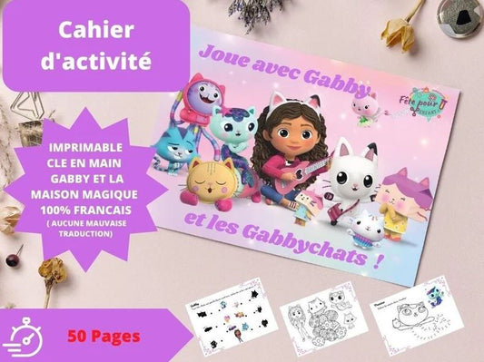Cahier d'activité Petit chat - Fete pour enfant