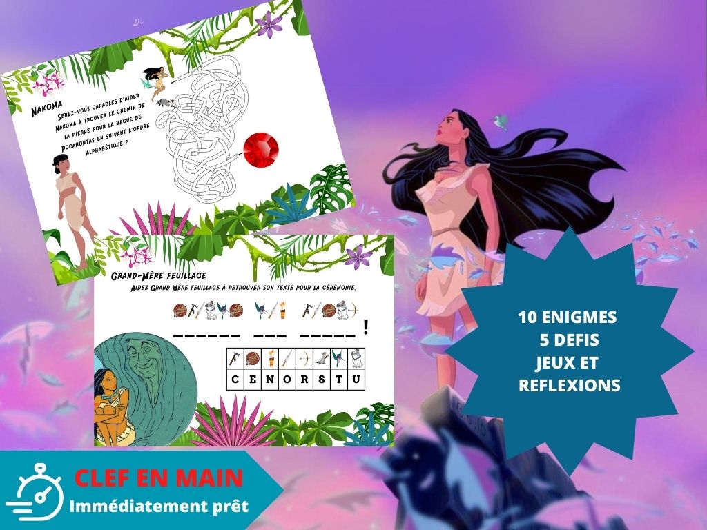 Chasse au trésor Pocahontas - Fete pour enfant