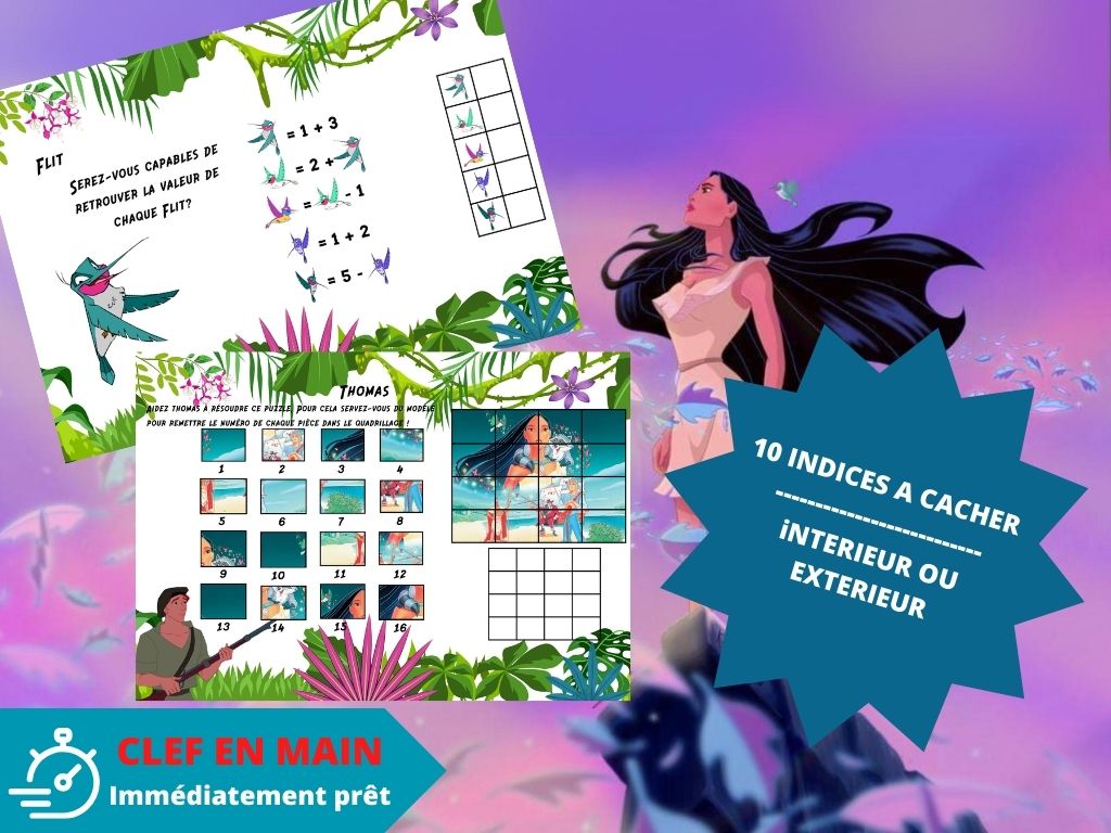 Chasse au trésor Pocahontas - Fete pour enfant