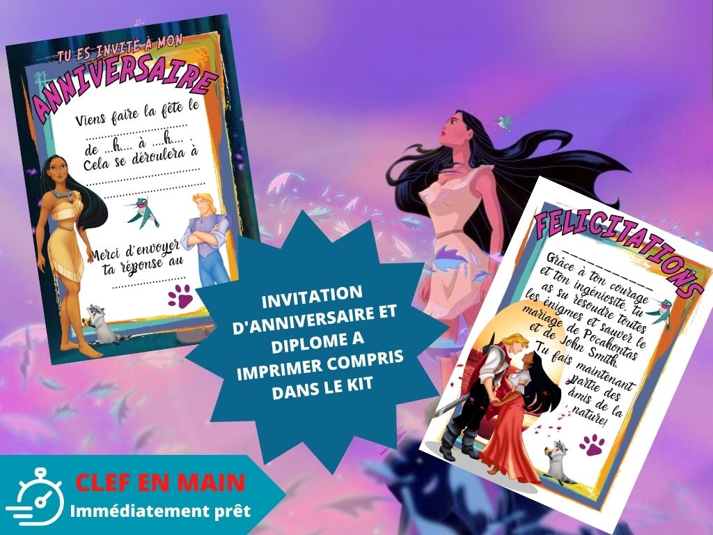 Chasse au trésor Pocahontas - Fete pour enfant