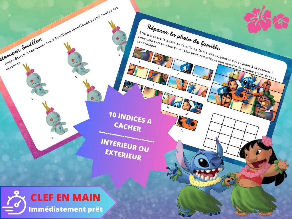 chasse au tresor lilo et stitch