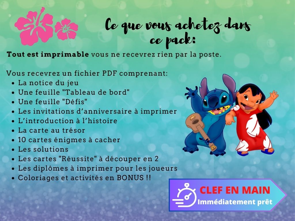 Chasse au trésor Lilo et Stitch – Ma Chasse Au Trésor