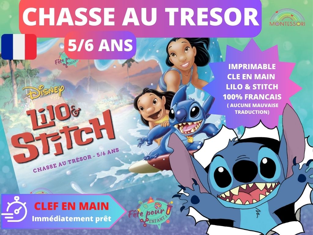 chasse au tresor lilo et stitch enfant