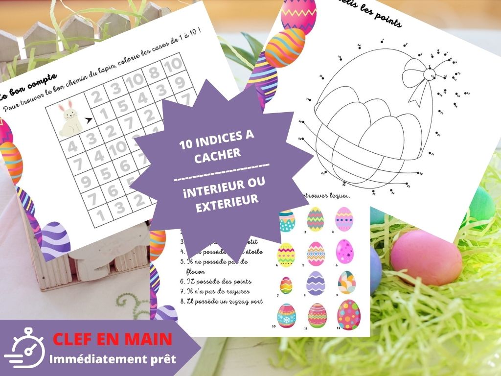 Chasse au trésor/ chasse aux Œufs de Pâques - Fete pour enfant