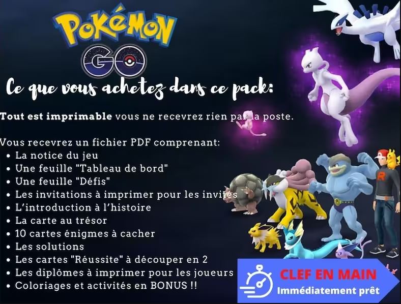 Chasse au trésor Poké - Fete pour enfant