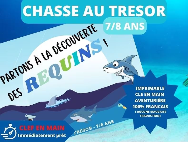 Chasse au trésor Requin - Fete pour enfant