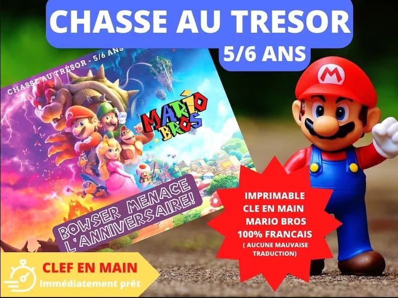 Chasse au trésor MARIO - Fete pour enfant
