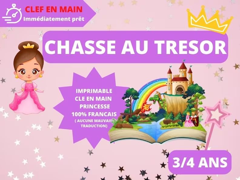 Chasse au trésor Princesse - Fete pour enfant